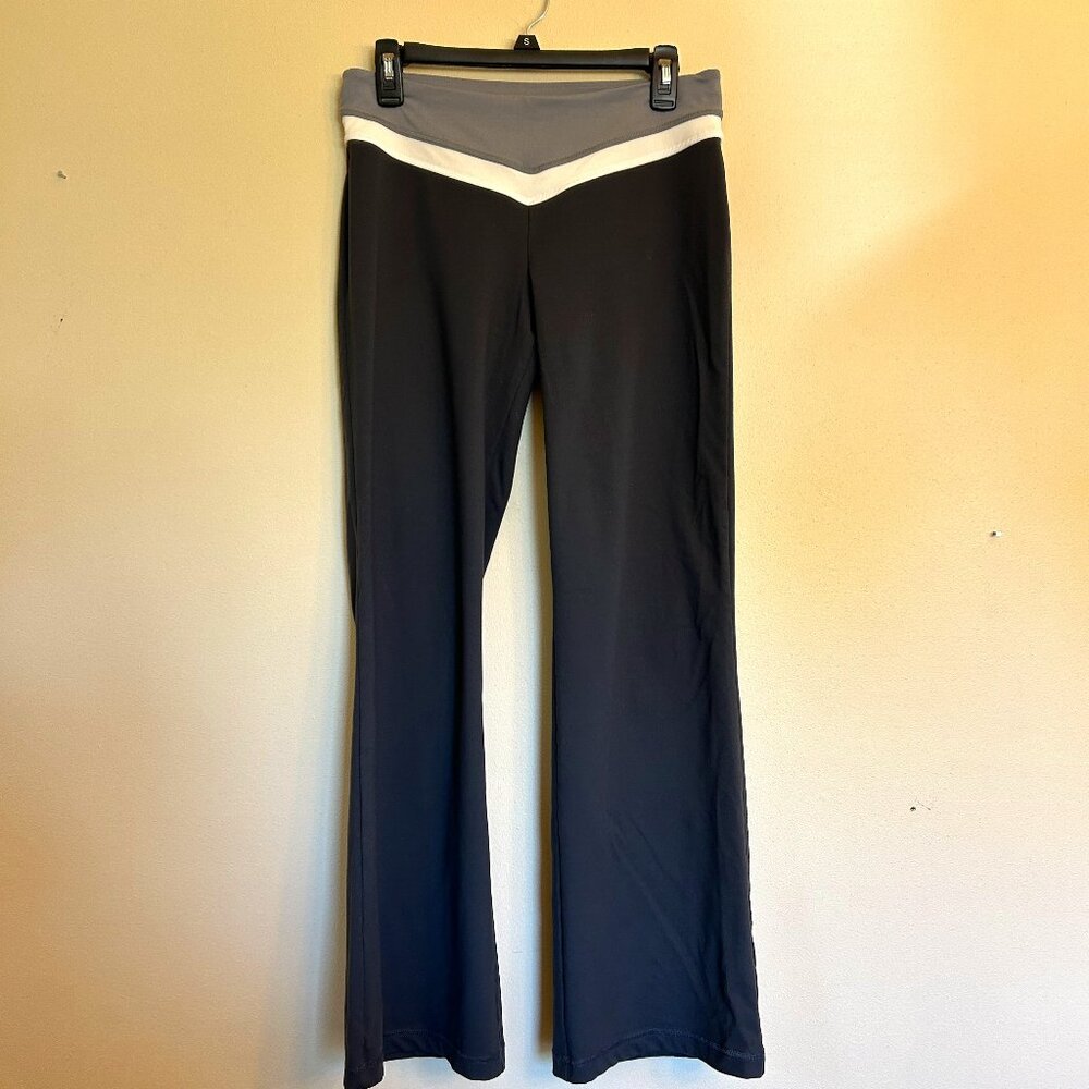 VSX Black Bootcut Flare Pants with Gray & White Waistband
